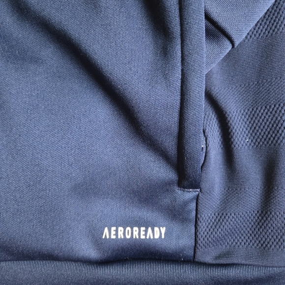 Adidas Aeroready Navy Blue Track Jacket Size L - Picture 4 of 6